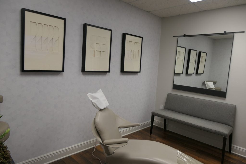 examination room with dental chair