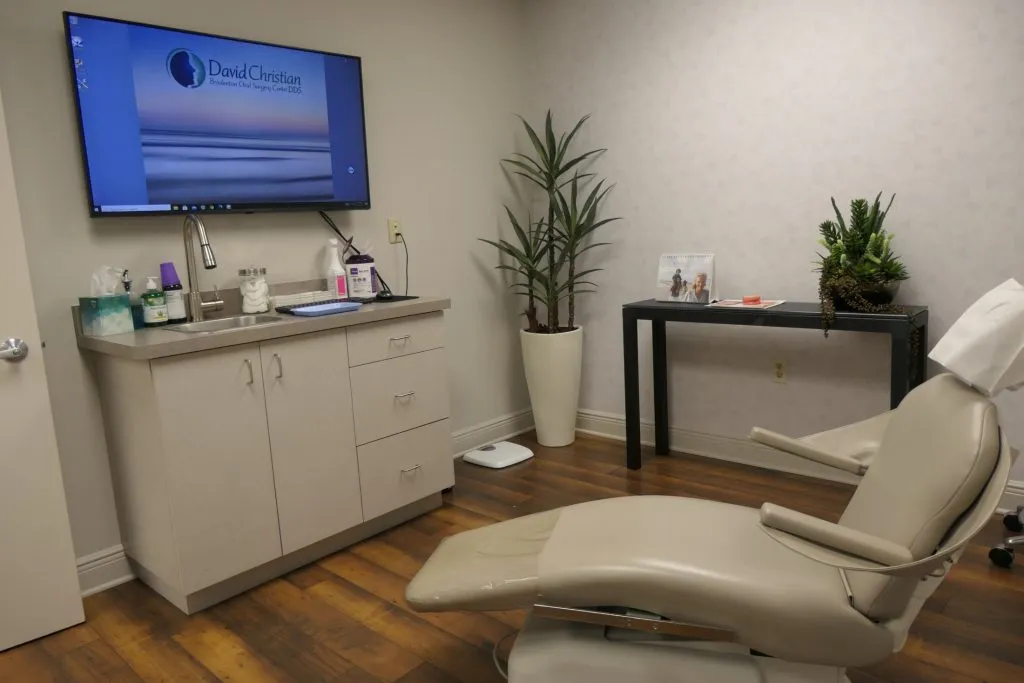 examination room with dental chair