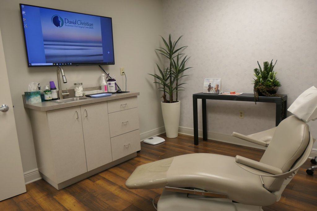 examination room with dental chair
